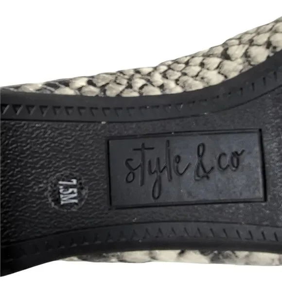 Style & Co Snake Skin Printed Flats - Picture 8 of 8